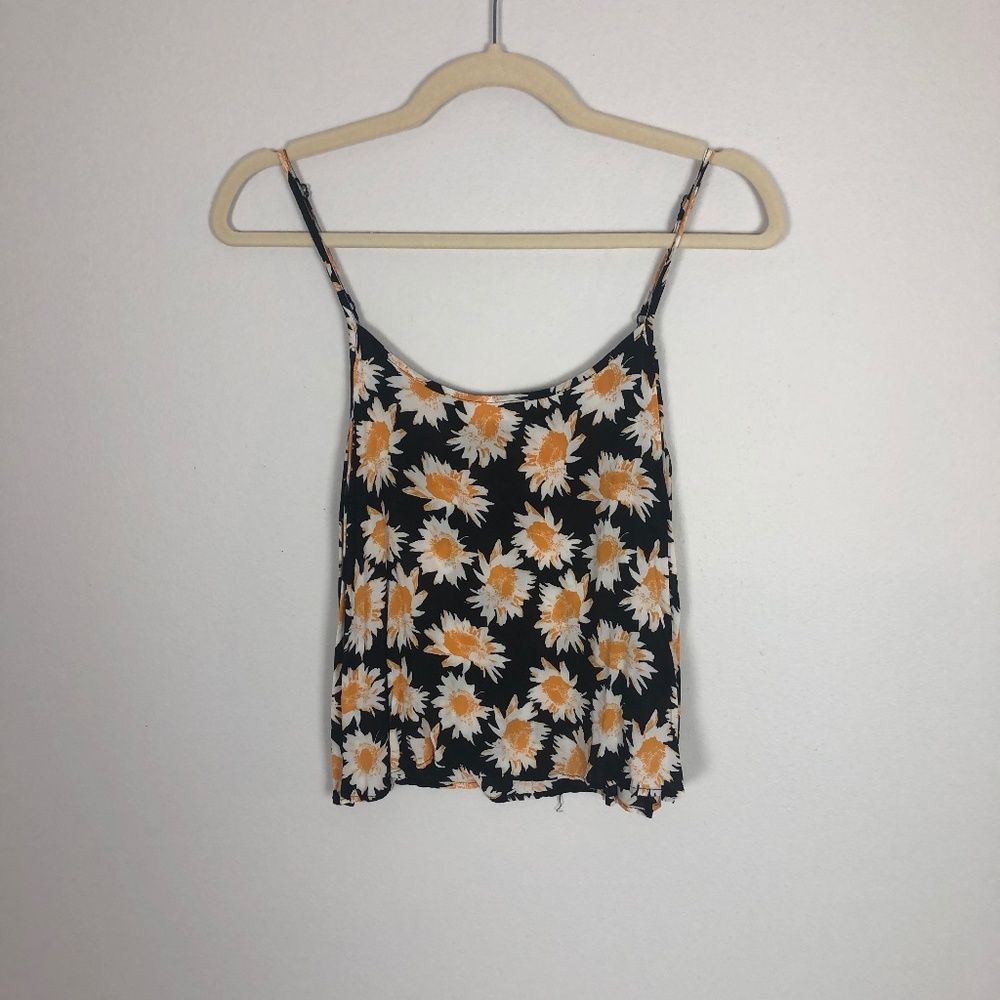 MINE Sunflower Cropped Tank Top